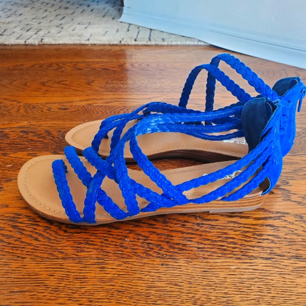 Cobalt blue gladiator sandles